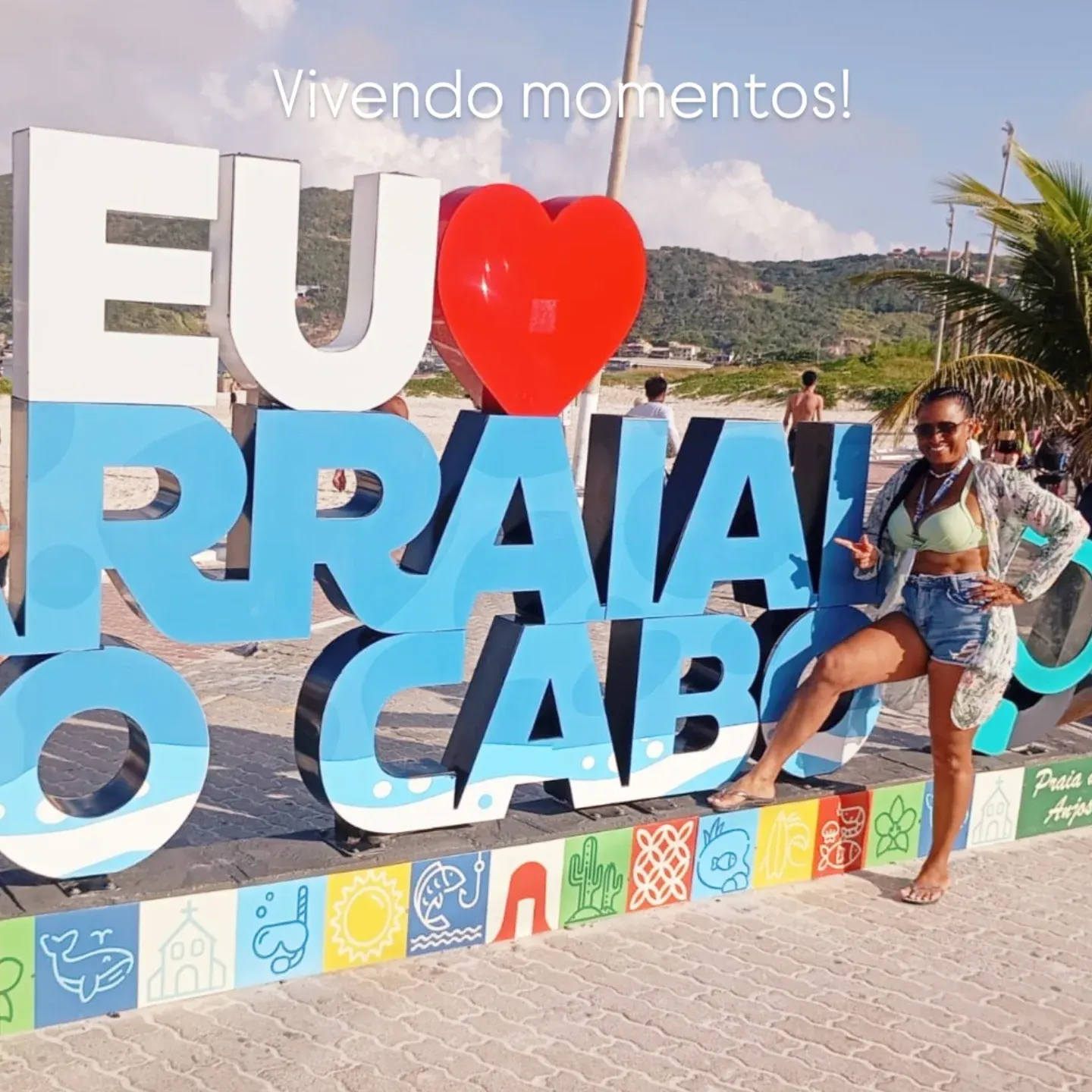 Letreiro Eu amo Arraial do Cabo